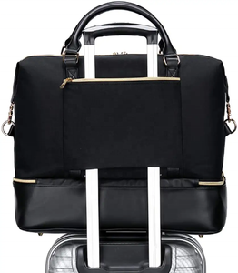 Sac de voyage de luxe en cuir grand format, sac de week-end à roulettes, sac de sport <span class=keywords><strong>imperméable</strong></span> en toile cirée, logo personnalisé, sac de voyage pour femmes - Product Image 4