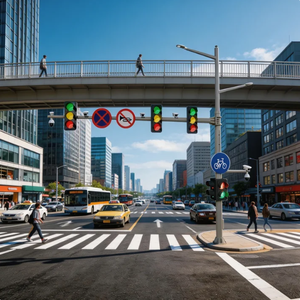 เสาไฟจราจรอัจฉริยะพร้อมกล้องวงจรปิดและป้าย<span class=keywords><strong>จราจร</strong></span>สำหรับการจัดการจราจรในเมือง - Product Image 2