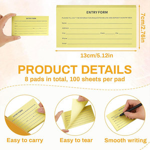 2000 5,24 "x 2,76" Almohadilla <span class=keywords><strong>de</strong></span> concurso <span class=keywords><strong>de</strong></span> entrada en blanco Ingrese el nombre Selección <span class=keywords><strong>de</strong></span> teléfono Juego <span class=keywords><strong>de</strong></span> premio <span class=keywords><strong>de</strong></span> lotería Boleta <span class=keywords><strong>de</strong></span> papel Dirección Hoja <span class=keywords><strong>de</strong></span> boleto <span class=keywords><strong>de</strong></span> rifa - Product Image 5