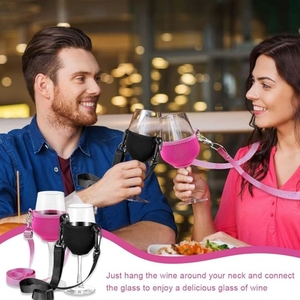 Portavasos de Neopreno Ajustable con Cordón, Funda Protectora Portátil para Copas de Vino Tinto, Accesorios para Bar, Fiestas, Playa - Product Image 2