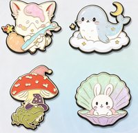 Pins de Solapa de Metal Esmaltado Personalizados, Insignias de Animales Lindos Personalizadas para Recuerdos