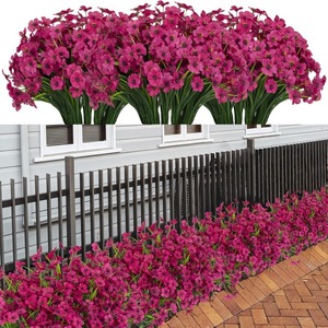 ColoPlay Lot de 24 fleurs artificielles résistantes aux UV de 2,5 cm, style ferme, pour usage extérieur/intérieur, boîte de porche, fenêtre, décoration de maison et de mariage - Product Image 2