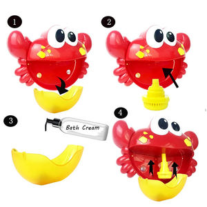 मजेदार बच्चा टब बाथरूम बैटरी संचालित ब्लोअर स्वत: साबुन निर्माता संगीत केकड़ा बुलबुला स्नान खिलौना - Product Image 5