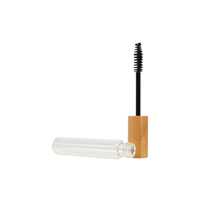 Tube vide pour baume à lèvres ou mascara en verre givré avec emballage en bambou, 5ml/10ml