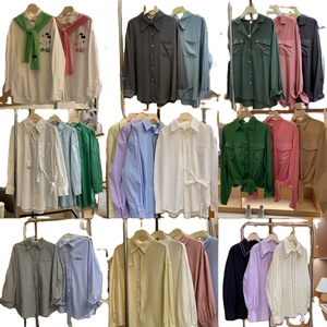 Camicetta Estiva da <span class=keywords><strong>Donna</strong></span> in Chiffon di <span class=keywords><strong>Seta</strong></span> con Stampa Floreale, Bottoni e Volant, Maniche Lunghe e Scollo a V - Product Image 1