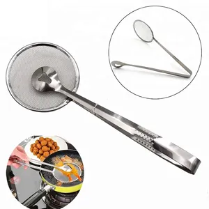 Bộ Lọc Không Gỉ Lưới Lọc Dầu Chiên Bộ Lọc Muỗng Muỗng Colander Clip Skimmer Cho Thực Phẩm Chiên BBQ Dụng Cụ Nhà Bếp Đa Chức Năng