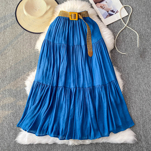 Jupe Plissée Décontractée Haut de Gamme pour Femme Été 2025, Mode Grossiste Couleur Unie Style Polyvalent - Product Image 6