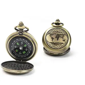 Hot Sale Classic Pocket Size Mini Metal Compass Marine Ship Compass Zinc Alloy Classic Vintage Student Compass With Embossing