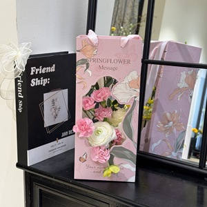 Caja de Regalo para <span class=keywords><strong>Flores</strong></span> de Alta Calidad, Venta al por Mayor, Bolsa de Papel Ecológica, Arreglos Florales, Suministros para Floristas, Empaque - Product Image 4