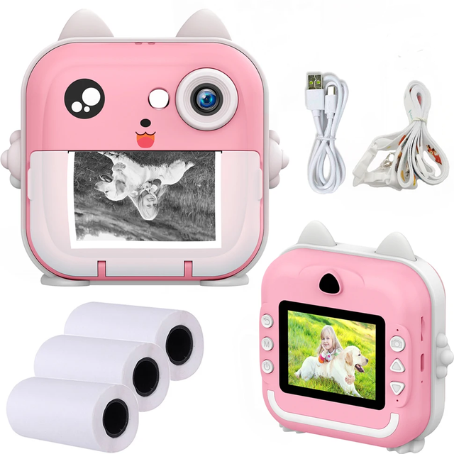 Instant Print Photo Digital Children Camera 2024 Best Toys Kids Mini Thermal Printer Camera for Boys and Girls