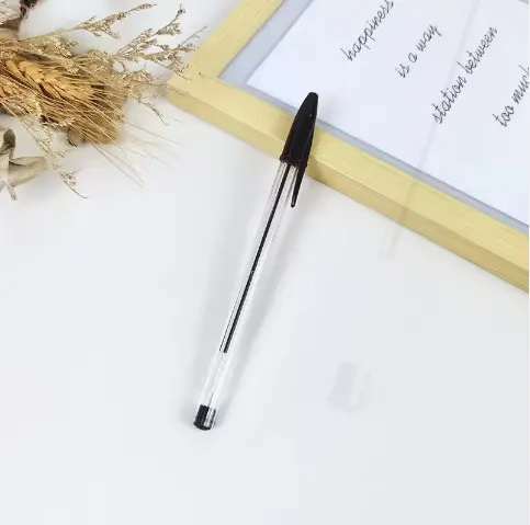 Bonvan yeni Desgin üreticisi özelleştirilebilir logo plastik tükenmez basit kalem ofis yazma ucuz kalem