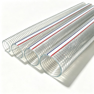 Tuyau composite en <span class=keywords><strong>PVC</strong></span>, fil d'acier et fibre, transparent, spiralé, pour aspiration et refoulement d'eau, d'huile et de poudre - Product Image 2