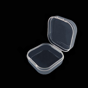 Transparent Square Plastic Storage <b>Box</b> 3x3x1.2cm With Lid For Jewelry Earrings Fishing <b>Gear</b> - Product Image 2