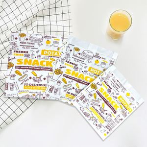 Papier écologique personnalisé avec logo, résistant à la graisse, pour l'emballage alimentaire, sac en papier coloré résistant à l'huile pour pain et snacks - Product Image 2