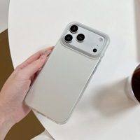 Coque IMD Minimaliste Haut de Gamme Couleur Unie pour iPhone 18 17 16 15 Pro Max, Double Couche Antichoc