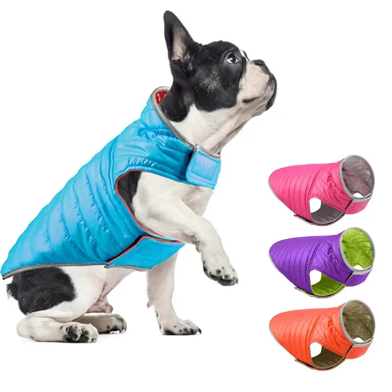 Reversible Luxury Designers winter waterproof warm pet Clothes with traction hole Wholesale high quality colors dog jacket