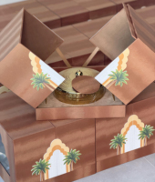 Ramadan Maßgefertigte Doppeltürige Magnetische Datteln-Süßigkeiten-Nüsse Geschenkbox Verpackung Klare Plastik Luxus Schokoladen-Dessert-Gebäckbox
