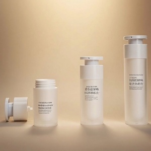 Flacon de lotion cosmétique de luxe personnalisé, faible MOQ, imprimé, 15 ml, 30 ml, 50 ml, flacon pompe sans air à double paroi pour les soins de la peau - Product Image 4