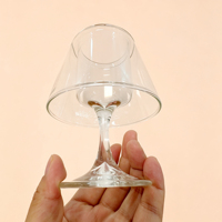 Porte-bougie en verre borosilicate en forme de lampe, pot à bougie transparent, décoration d'intérieur, pour table, étanche, résistant à la chaleur, aromathérapie