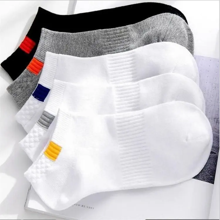 Wholesale Quality Custom Sublimation Blank Breathable White Bamboo Unisex Ankle Sport Men Socks