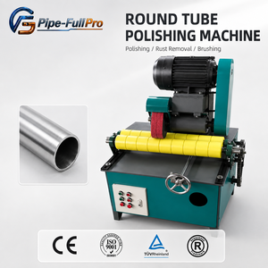 Máquina Pulidora de Tubos Redondos, Modelo de Una Sola Estación, para Acabado de Superficies de Tubos de Aluminio, Cobre y Acero Inoxidable - Product Image 1