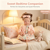 Poupée Reborn réaliste de 18 pouces (45,72 cm) avec corps lesté en vinyle, tenues variées personnalisables, cadeau jouet pour enfants et collectionneurs