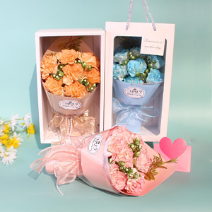 Mother's Day <b>gift</b> creative Soap Flower Carnation <b>Gift</b> <b>Box</b> Teacher's Day Simulation Bouquet - Product Image 6