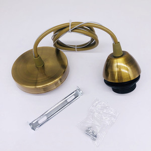 <span class=keywords><strong>Support</strong></span> de lampe à suspension en verre style vis antique <span class=keywords><strong>E27</strong></span> avec fil de suspension 250V, accessoire de suspension au plafond DD-002 - Product Image 2
