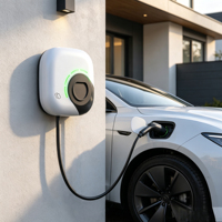 Chargeur mural pour véhicule électrique domestique 7KW 32A, nouvelle génération, contrôlé par application, avec interface Type 2 et câble de 5m