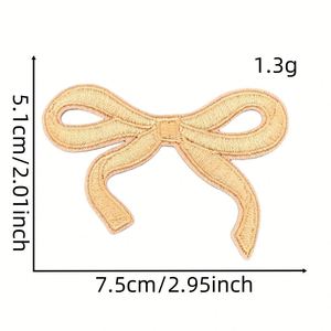 แผ่นปักลายโบว์น่ารักแบบรีดติด สำหรับตกแต่งหมวก กระเป๋าเป้ เสื้อผ้า - Product Image 5