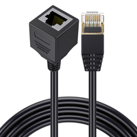 Kabel Jumper jaringan RJ45 kecepatan Super kabel Jumper Patch 40Gbps miring Cat.8 LAN kabel Ethernet pria ke wanita untuk Modem Router PC