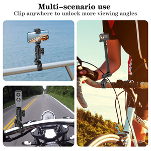 ที่ยึดโทรศัพท์แบบหนีบสำหรับกล้องแอคชั่นอเนกประสงค์ ปรับได้ 360 องศา สำหรับถ่ายภาพกลางแจ้ง ใช้ได้กับ GoPro Hero 13, DJI Osmo Action 6 และ Insta360 - Product Image 6