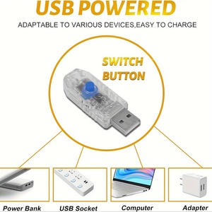 Guirlande lumineuse féerique en fil de cuivre 33FT 100 LED, 8 modes, alimentée par USB avec télécommande, décoration de Noël intérieure - Product Image 2