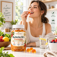 Gummies de berbérine HCL en marque blanche OEM, 60 unités, complément alimentaire pour le bien-être