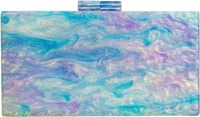 Couleur bleu violet dames boîte transparente sac à main sac à main femmes à la mode clair acrylique soirée pochette pour cadeau fête de mariage