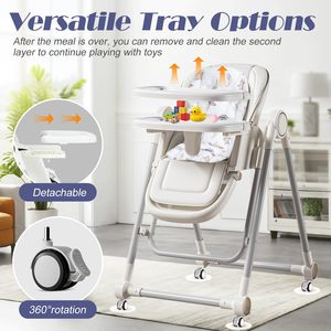 Chaise berçante électrique 3-en-1 multifonctionnelle 2026 pour bébés et enfants – Chaise de repas à bascule – Direct Usine - Product Image 6