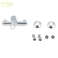 Mitigeur de douche mural en chrome poli, robinet de douche à poignée unique avec inverseur, eau chaude et froide, pour salle de bain