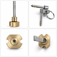 Cylindre de serrure de porte intelligente en laiton avec clé croisée et 2 clés pour serrure de porte électronique intelligente