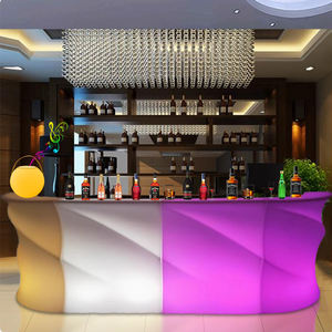 Bancone Bar LED Ricaricabile, Arredamento Portatile in Plastica con Illuminazione per Esterni - Product Image 6