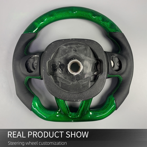 Volant personnalisé en fibre de carbone <span class=keywords><strong>verte</strong></span> avec LED pour Dodge Charger Challenger R/T SRT Hellcat Jailbreak 392 Hemi 2013-2023 - Product Image 5