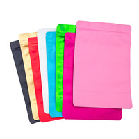 Sac autoportant non vitré givré de couleur, collations pour animaux de compagnie, sac auto-scellant pour thé et nourriture