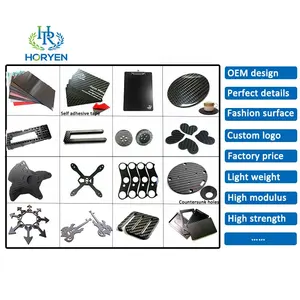 Horyen bán buôn cường độ cao Màu tấm 3K bóng màu sợi carbon tấm