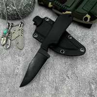 Couteau de survie en acier 7Cr13Mov avec manche en nylon, couteau de poche tactique pour la survie, vente en gros personnalisée, couteau de chasse avec étui