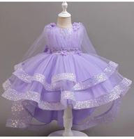 Robe de demoiselle d'honneur style européen, longue, mi-mollet, en tulle bouffant, sans manches, élégante, rouge, pour anniversaire d'enfants