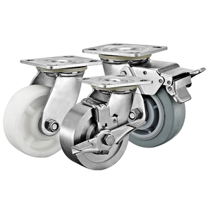 4 "5" 6 "8" Edelstahl-Lenkräder Hochleistungs-PA/<span class=keywords><strong>PU</strong></span>/TPR/Massivstahl-Wagen rollen Industrielle Rostschutz rollen Rollen - Product Image 3