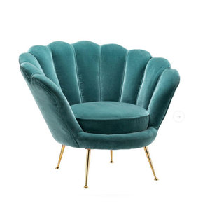 <span class=keywords><strong>Fauteuil</strong></span> d'appoint en velours nordique, <span class=keywords><strong>fauteuil</strong></span> de détente rembourré avec pieds en métal pour salon, chambre et bureau - Product Image 4