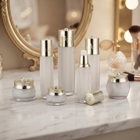 Pot à crème et flacon de lotion de luxe personnalisés, conteneur vide en plastique pour soins de la peau, emballage de nettoyant, pots et flacons cosmétiques