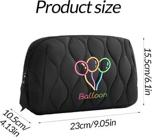 Bolsas de Maquillaje Personalizadas para Mujer, Bolsa de Cosméticos Acolchada para Viaje, Bolsa de Aseo con Apertura Amplia, Regalos de Boda para Invitados - Product Image 2
