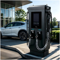 Nueva Estación de Carga para Vehículos Eléctricos Iocharger, Comercial, de Corriente Continua, 60kW-320kW, Interfaz CCS2, Pantalla Publicitaria, Protección IP54, CE