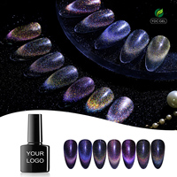 Étincelant arc-en-ciel 9D verre réfléchissant couleur yeux de chat magnétique tremper Hema gratuit vernis à ongles Gel Semi permanent